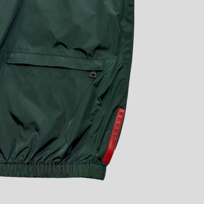 Prada Sport 1999 Nylon Shimmer Dual Layer 1/2 Zip Pullover Shirt Jacket - L