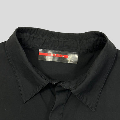 Prada Sport 1999 Co-nylon Black Red Tab Shirt - XL/XXL