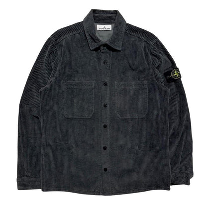Stone Island Heavy Corduory Shirt | Large, Charcoal