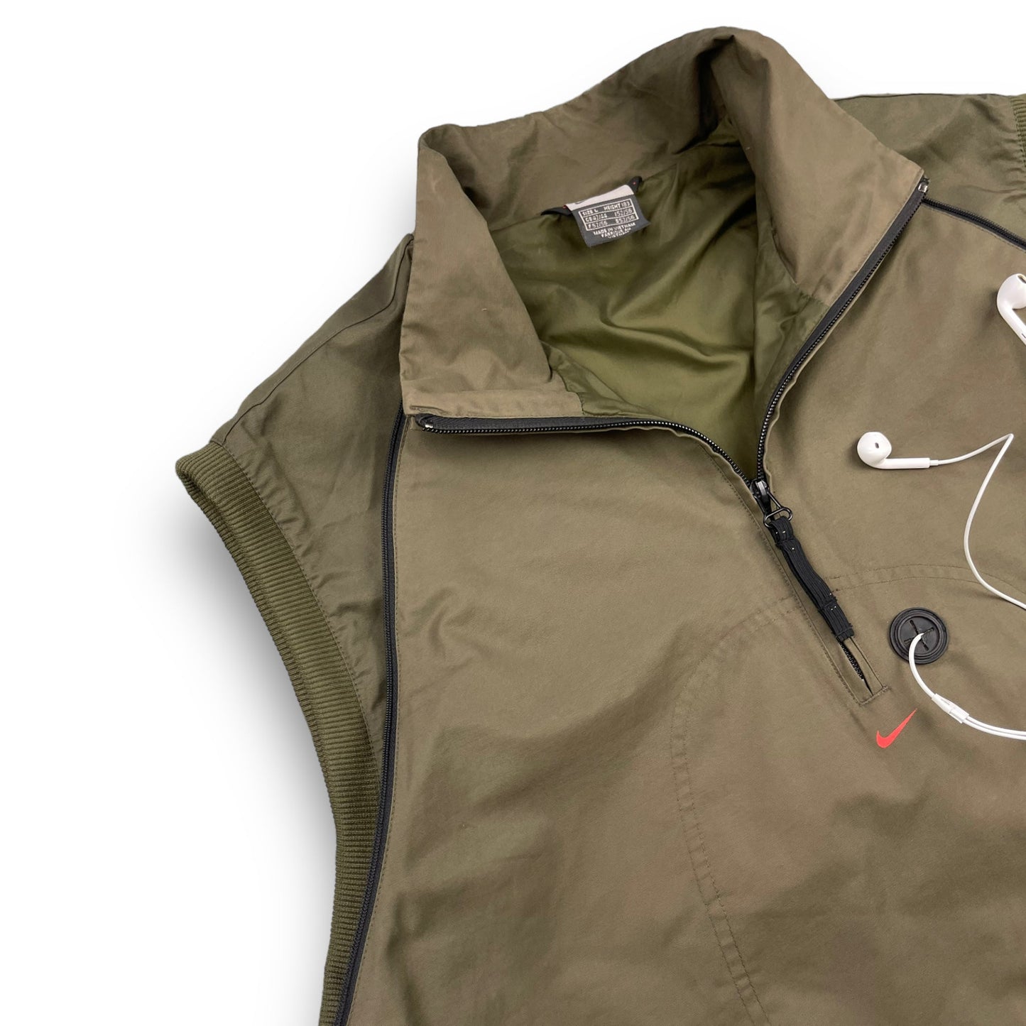 Nike 2in1 Convertible MP3 Jacket / Gilet (L) | Default Title, Olive Green