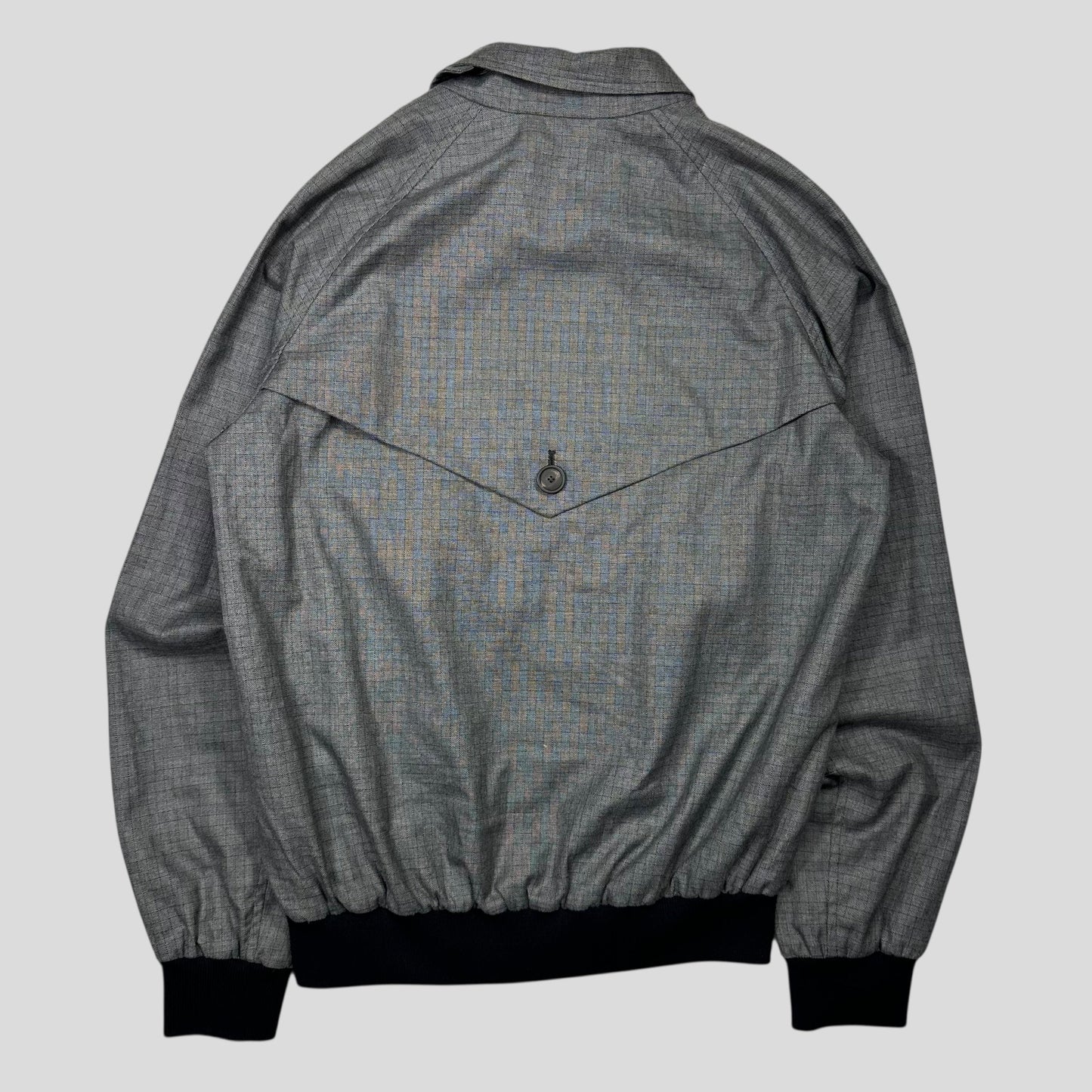 Hardy Amies AW07 Ripstop Grid Asymmetrical Harrington Jacket - M | Default Title, Grey