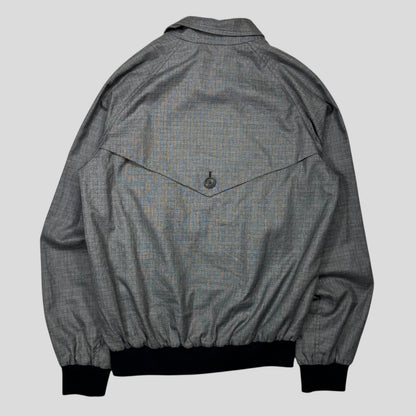 Hardy Amies AW07 Ripstop Grid Asymmetrical Harrington Jacket - M | Default Title, Grey