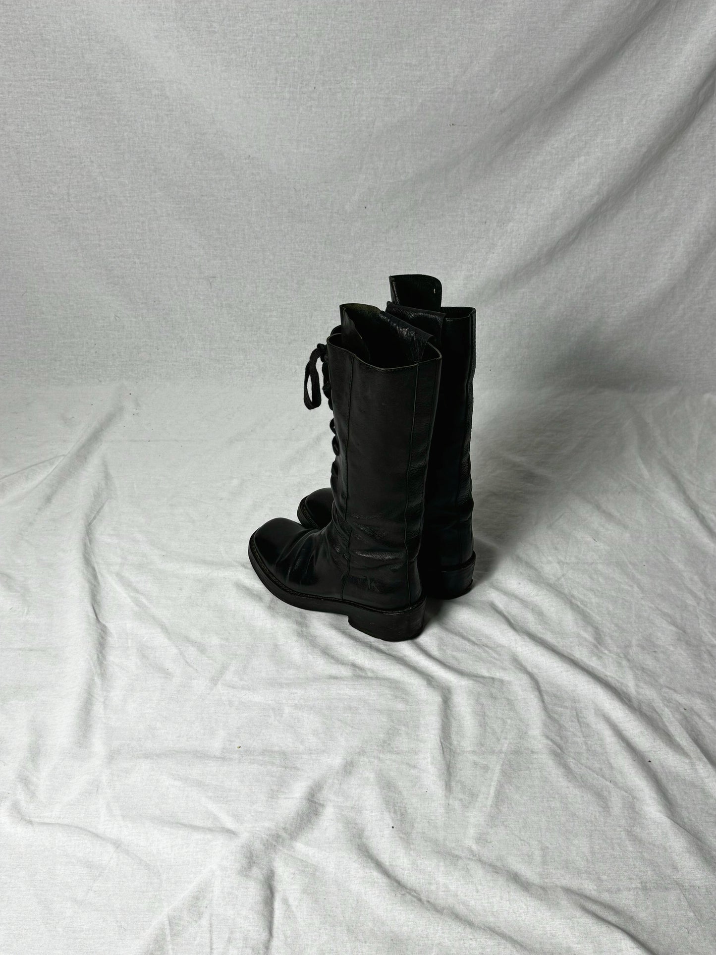 ANN DEMEULEMEESTER COMBAT BOOTS | DEFAULT TITLE, Black