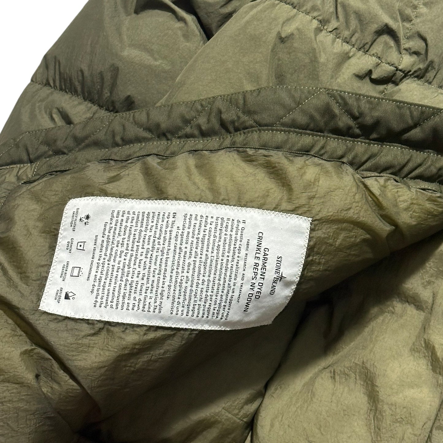 Stone Island Garment Dyed Crinkle Reps NY Down Puffer Jacket