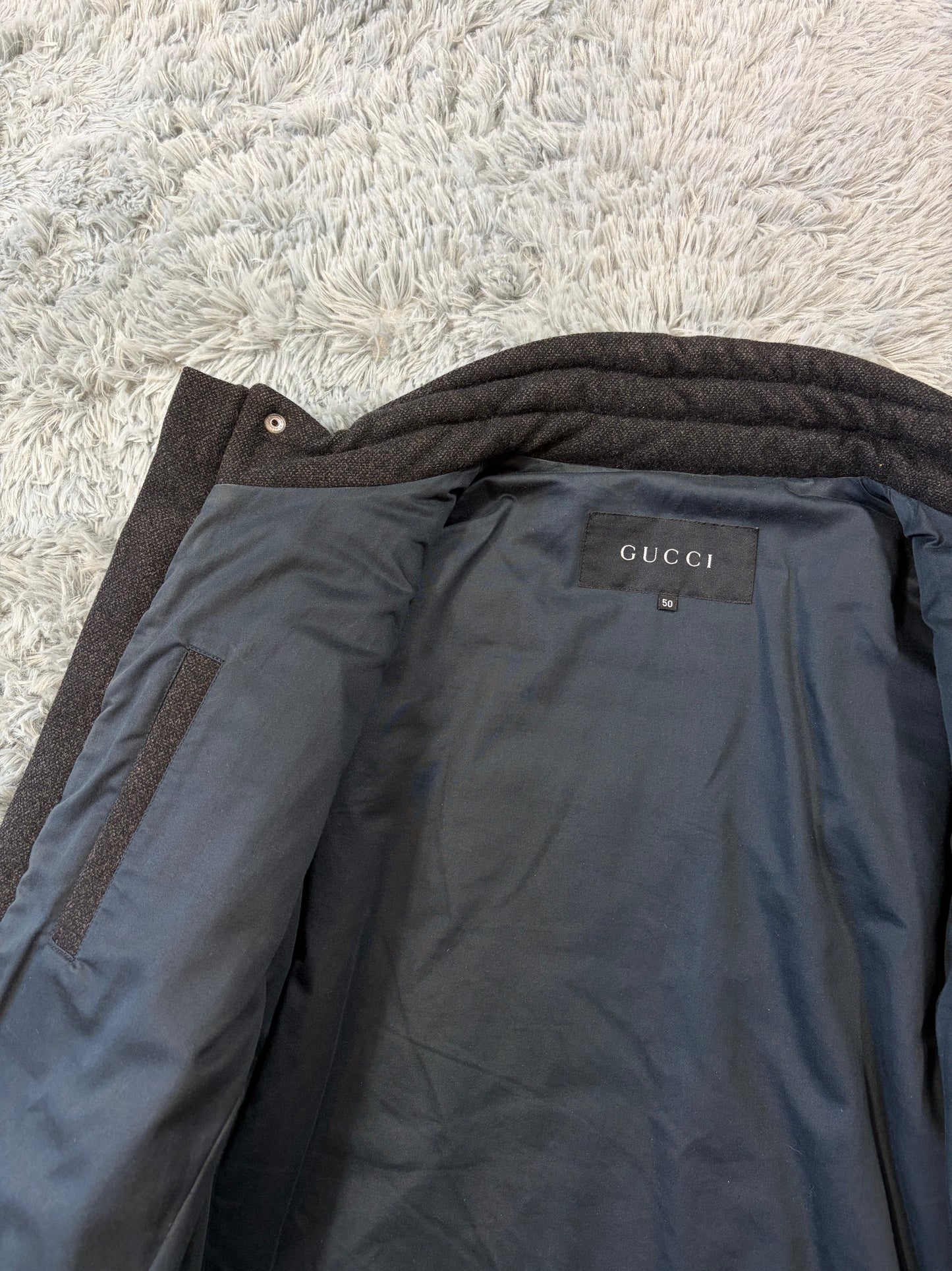 Gucci by Tom Ford AW00 Wool 3D Ribbed Runway Biker Jacket - IT50 | O/S, Multicoloured
