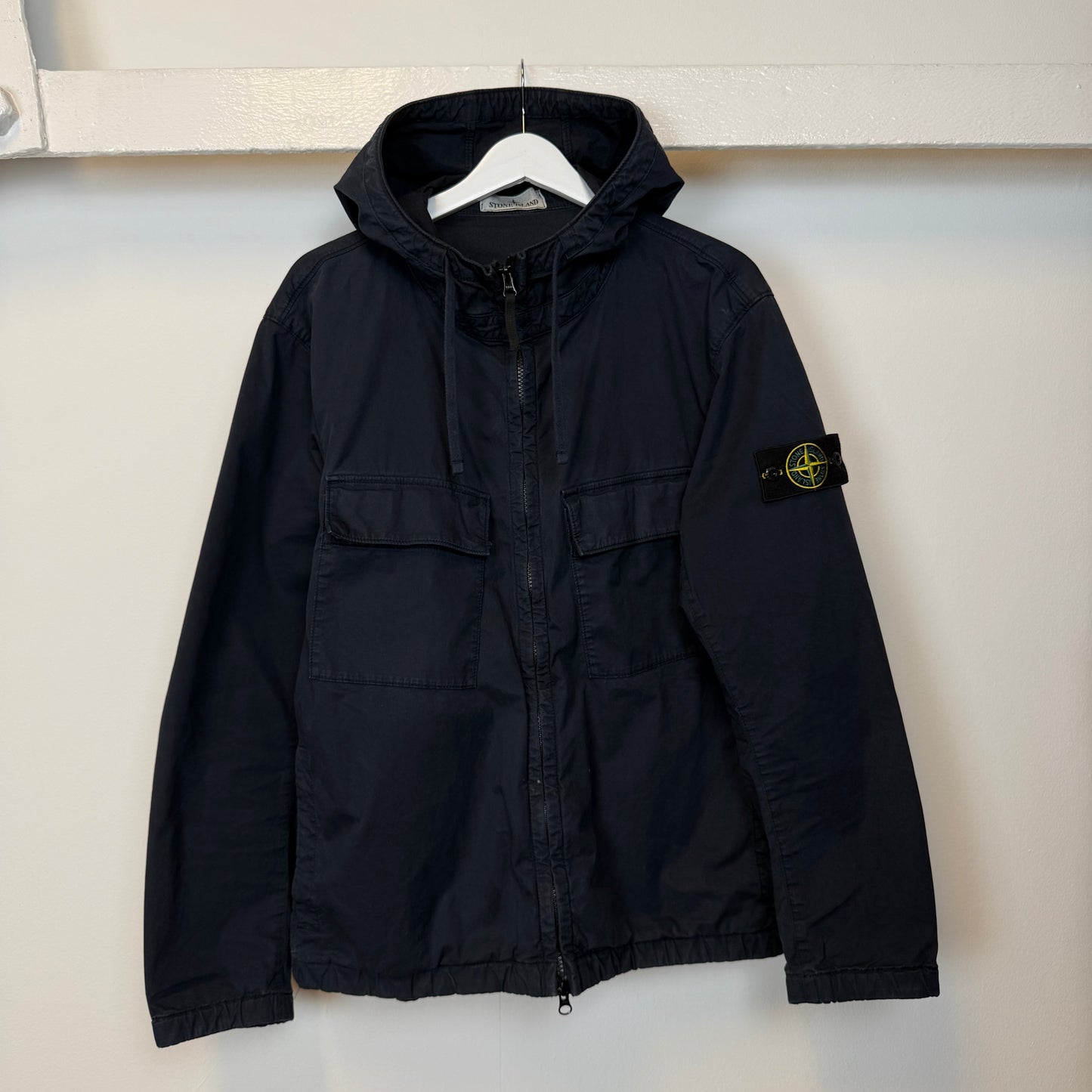 Stone Island Supima Cotton Twill Jacket (L) | Large, Blue