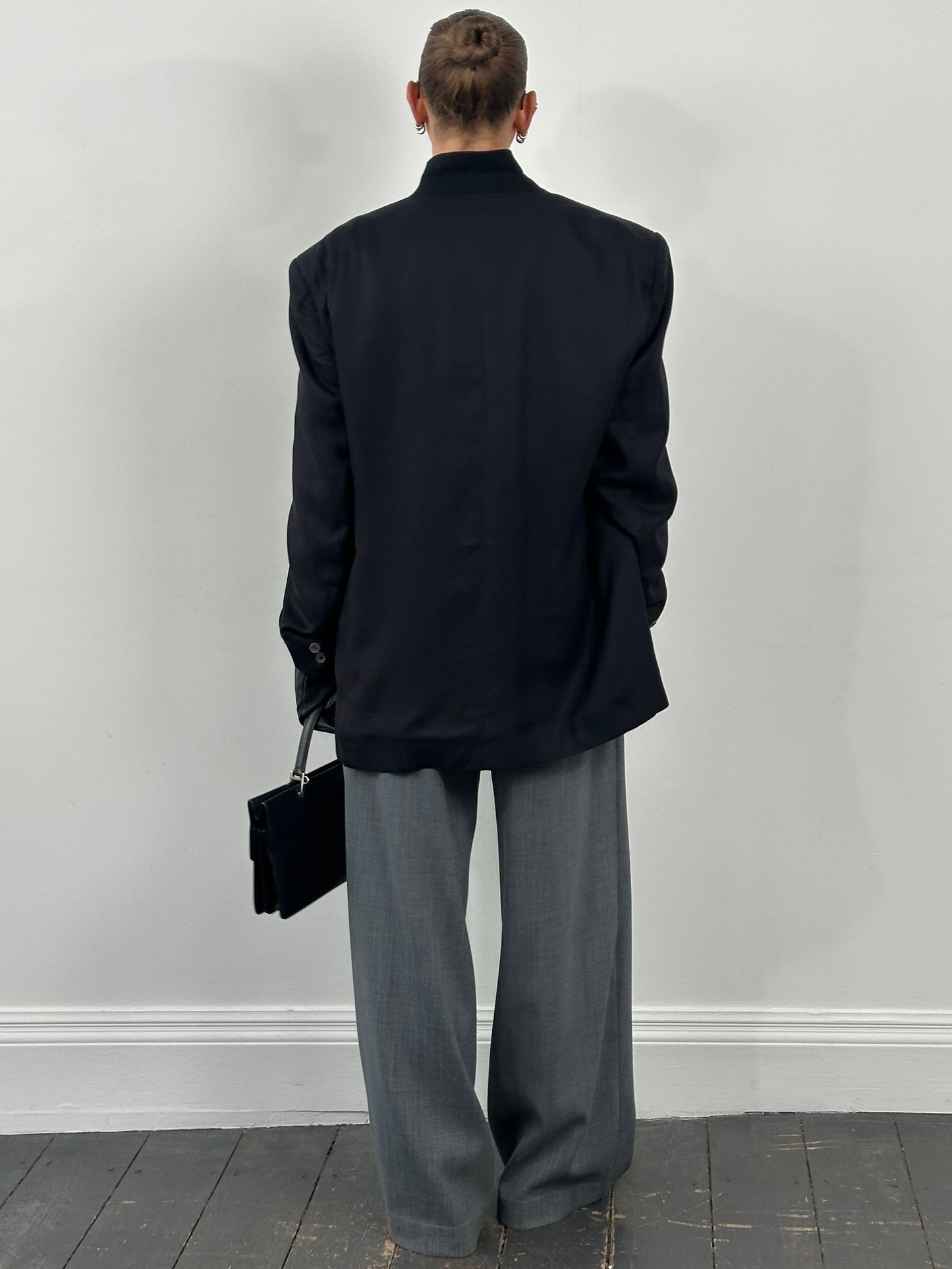 Burberry 1990s Pure Silk Single Breasted Blazer - 46R/XL