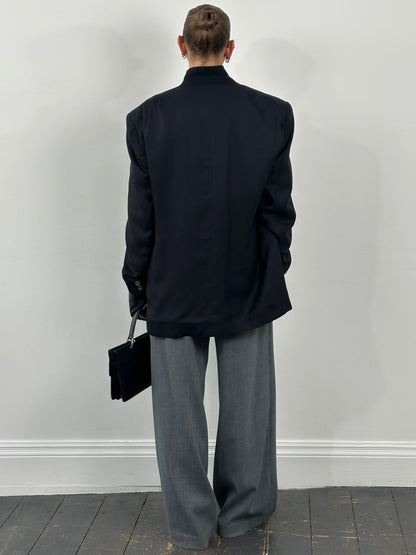 Burberry 1990s Pure Silk Single Breasted Blazer - 46R/XL