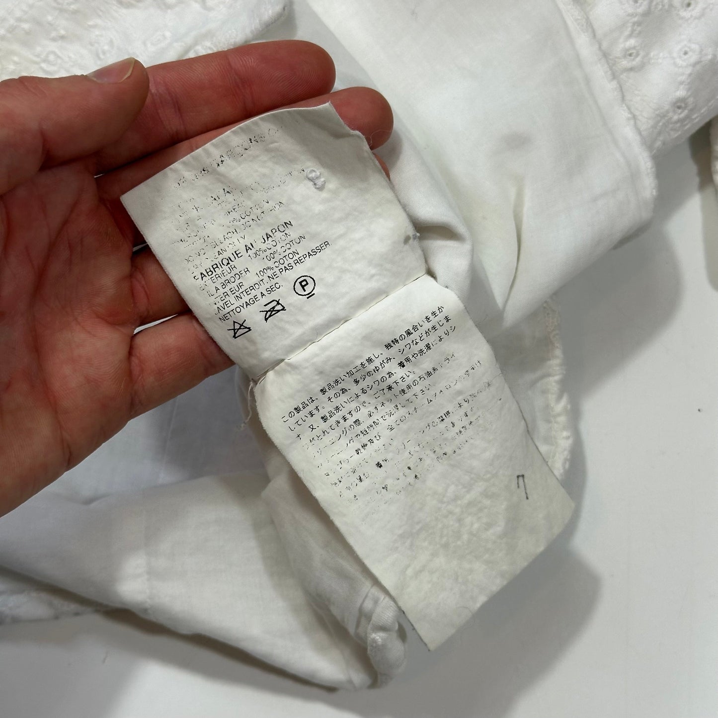 Comme Des Garçons Tricot Reversible Broderie Floral Shirt - S