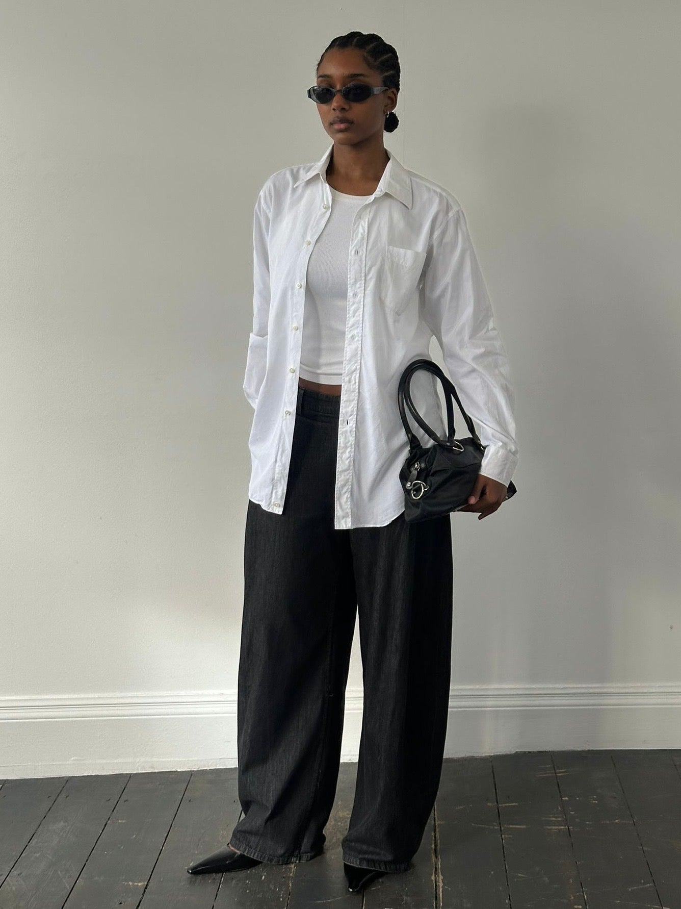 Burberry London 2000s Cotton Logo Shirt - M/L