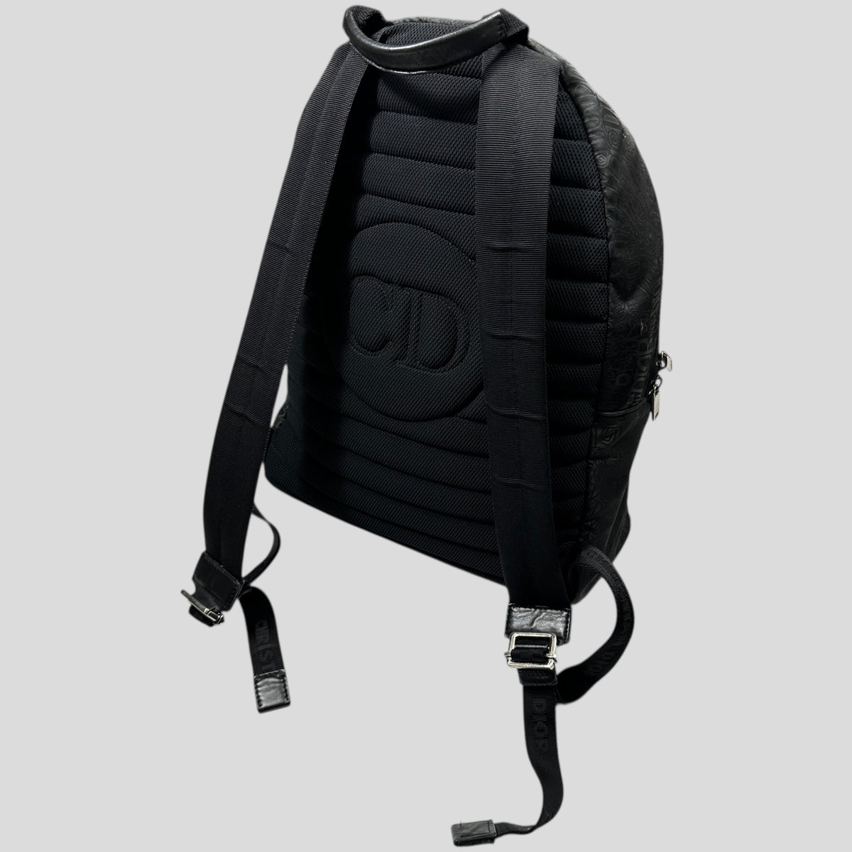 Dior x Stussy 2020 Riders Monogram Logo Nylon Backpack | O/S, Black