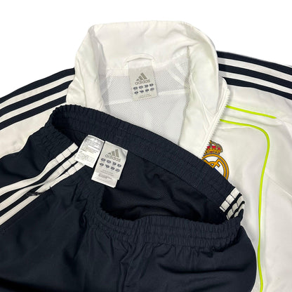 Adidas Real Madrid 2010/11 Tracksuit In White & Black ( M ) - Known Source