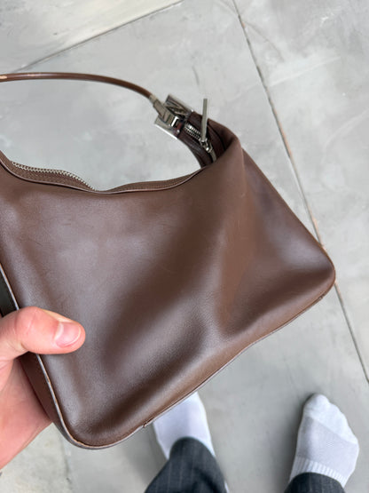 Gucci by Tom Ford Asymmetric Structured Leather Shoulder Bag