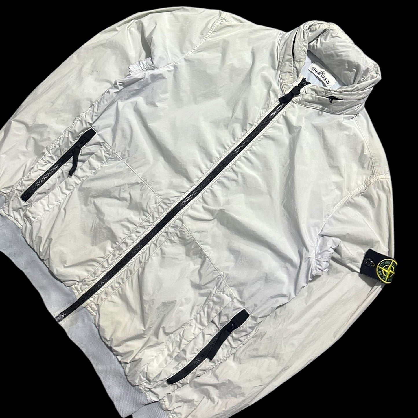 Stone Island Garment Dyed Crinkle Reps NY Jacket with Packable Hood