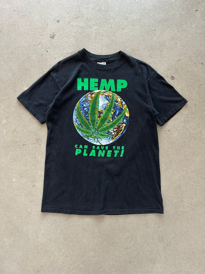 1980's Hemp Can Save The Planet! T-Shirt - L | Large, Red