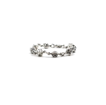Chrome Hearts Dice Cross Ball Lobster Clasp Bracelet | O/S, Silver