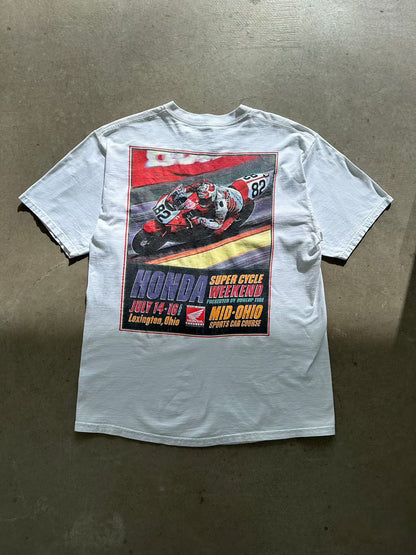 2000 Honda Super Cycle Weekend T-Shirt - L | Large, Red