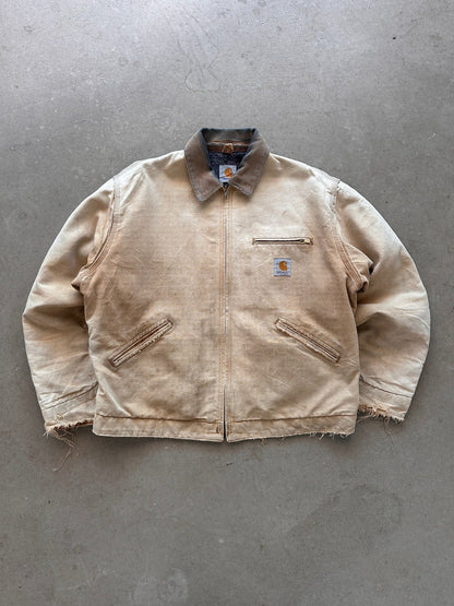 1990’s Carhartt Detroit Jacket - L | Beige, Red