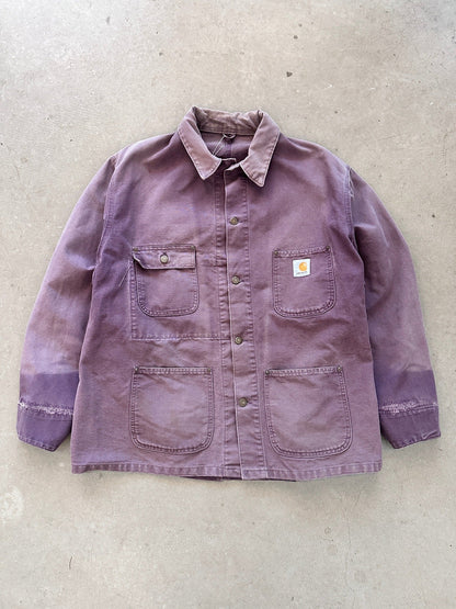 1980’s Carhartt Faded Chore Jacket - XL | X-Large, Red