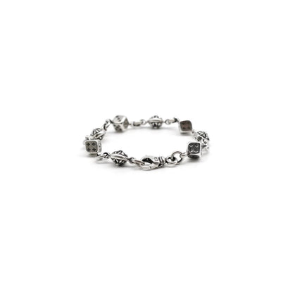 Chrome Hearts Dice Cross Ball Lobster Clasp Bracelet | O/S, Silver