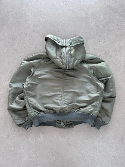 1990’s Alpha Industries Hooded Bomber - L | Large, Red