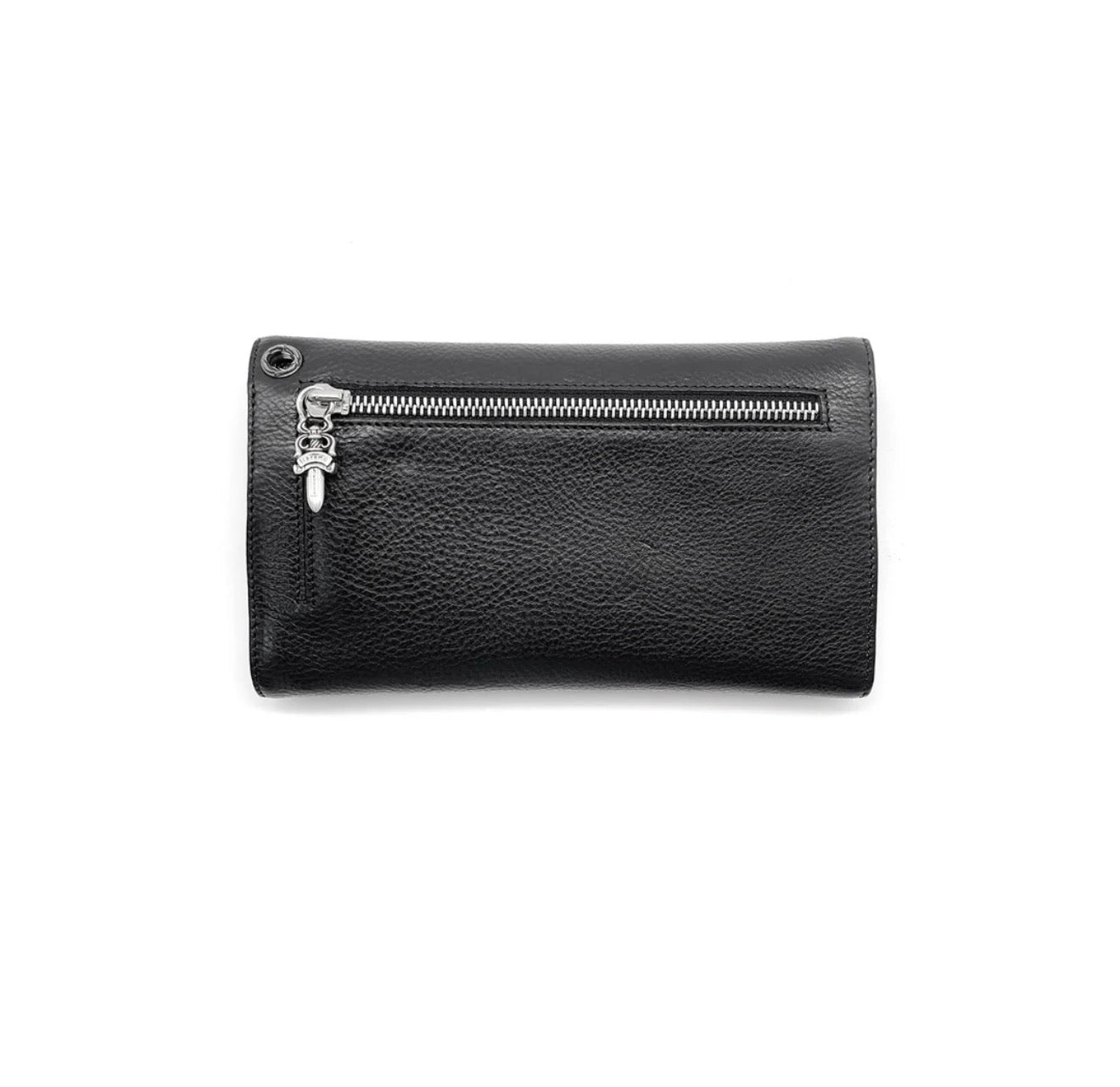 Chrome Hearts Wave Cross Ball Heavy Leather Long Wallet | O/S, Black