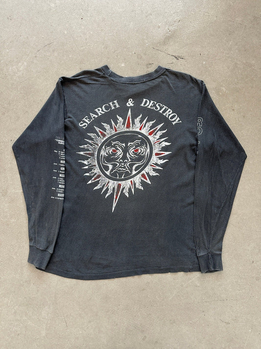 1991 Rollins Band Search and Destroy Tour T-Shirt - L | Large, Red