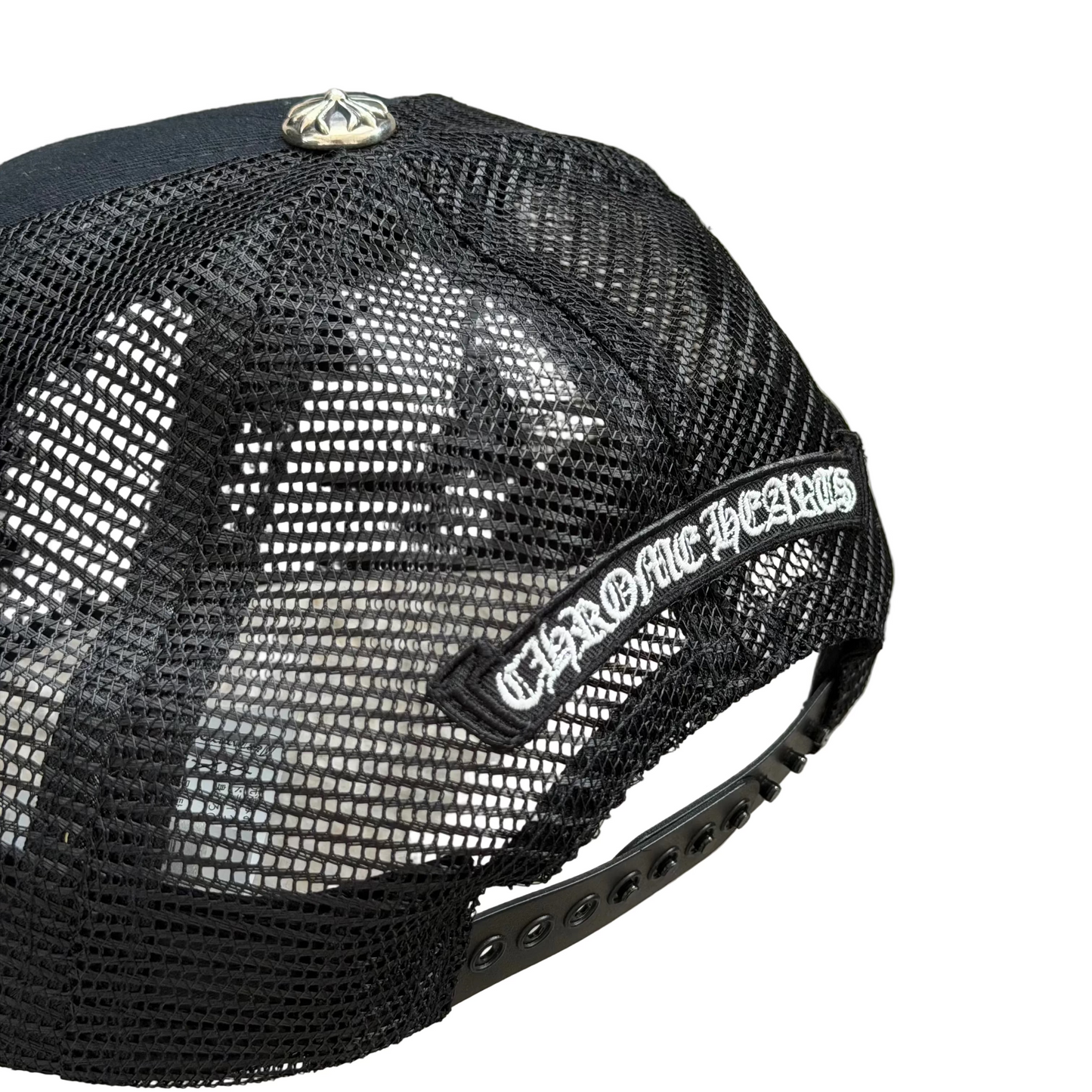 Chrome Hearts Triple Cross Cemetery Hat Pony Hair | O/S, Black