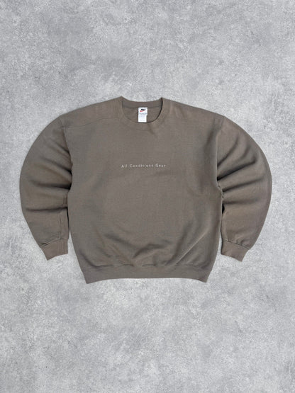 nike acg 1990s heavyweight embroidered spellout sweatshirt (l) | Default Title, Brown