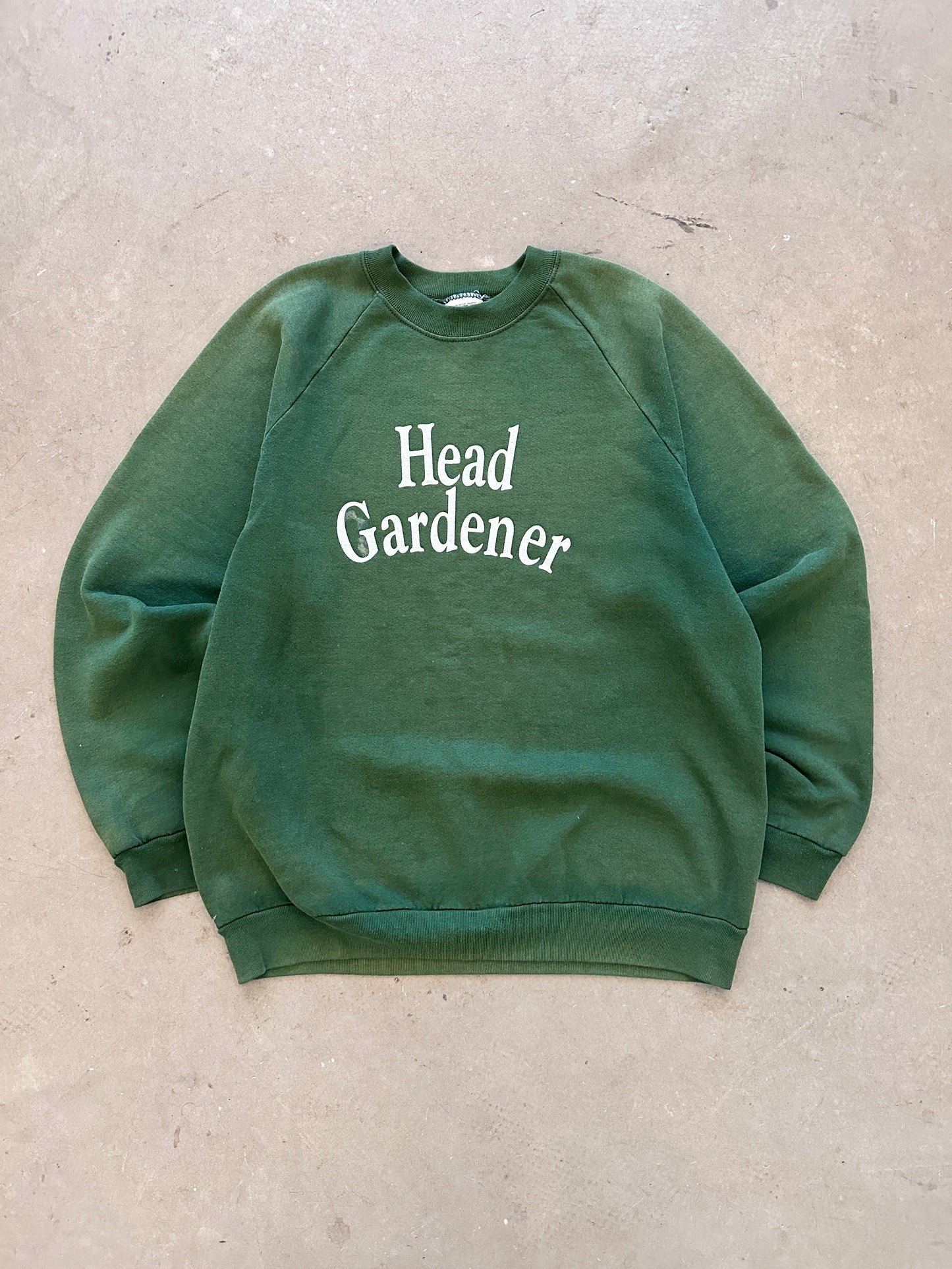 1990’s Head Gardener Faded Sweat - L | Green, Red