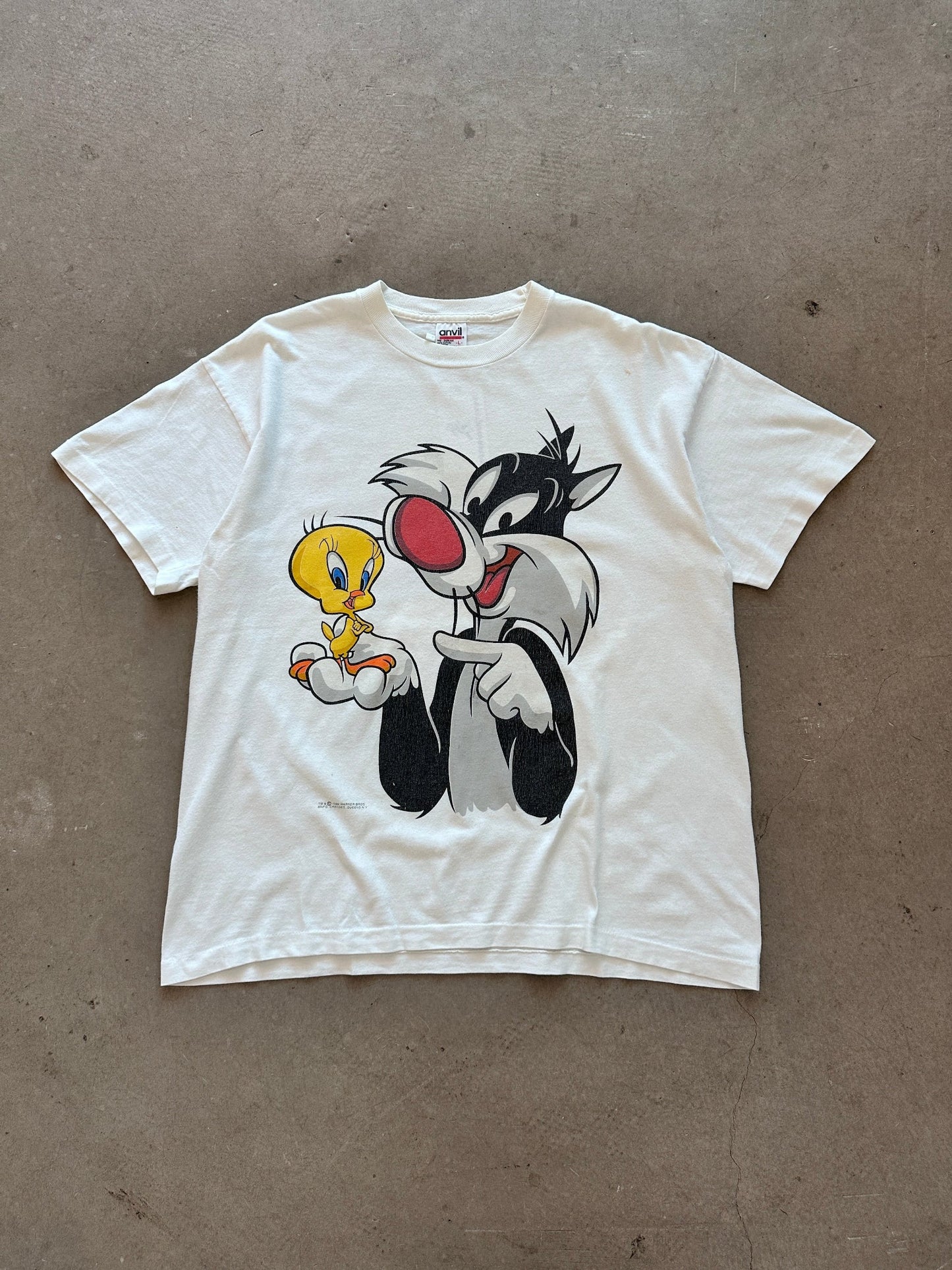1994 Sylvester and Tweety Bird Warner Bros T-Shirt - L | Default Title, Red