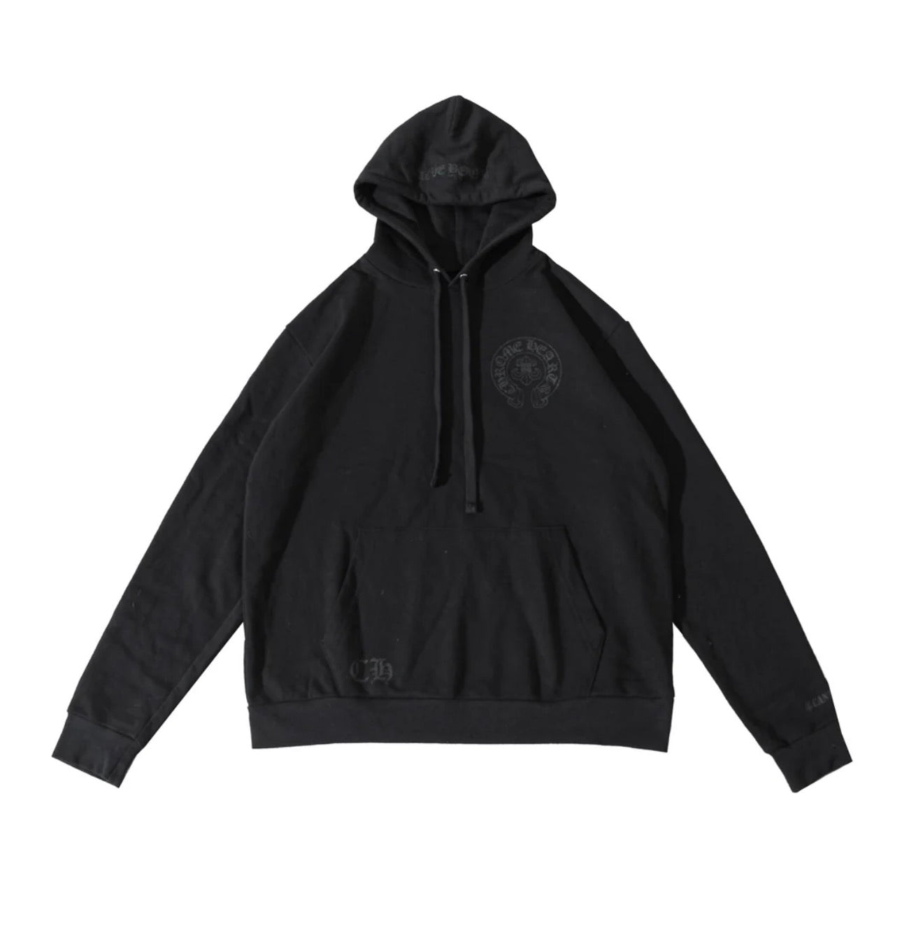 Chrome Hearts Cannes Exclusive Fleur De Lis Horseshoe Black Pullover Hoodie | Medium, Black