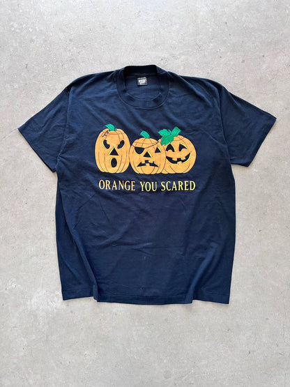 1990's Orange You Scared Halloween T-Shirt - XXL | XX-Large, Multicoloured