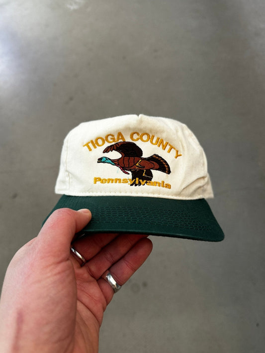 1990’s Tioga County Cap | O/S, Beige, Green