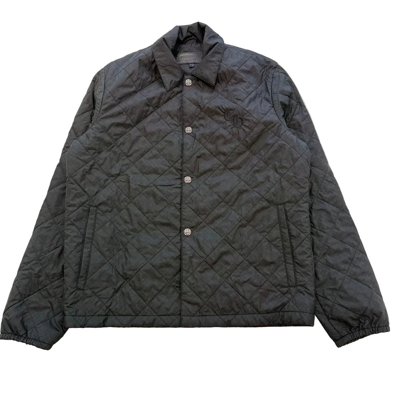 Chrome Hearts CH Embroidered Quilted Nylon Jacket | Medium, Red