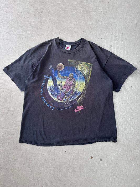 1990's Nike Air Jordan Restaurant T-Shirt - XL | X-Large, Red