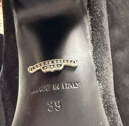 Chrome Hearts Sugar Jones Suede Triple Cross Black Boots | UK 39, Black