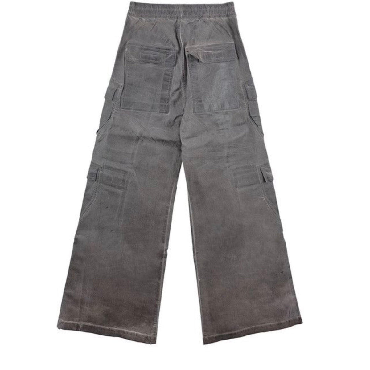Rick Owens DRKSHDW Foil Denim Double Cargo Jumbo Belas Pants SS25 | Medium, Dark Grey