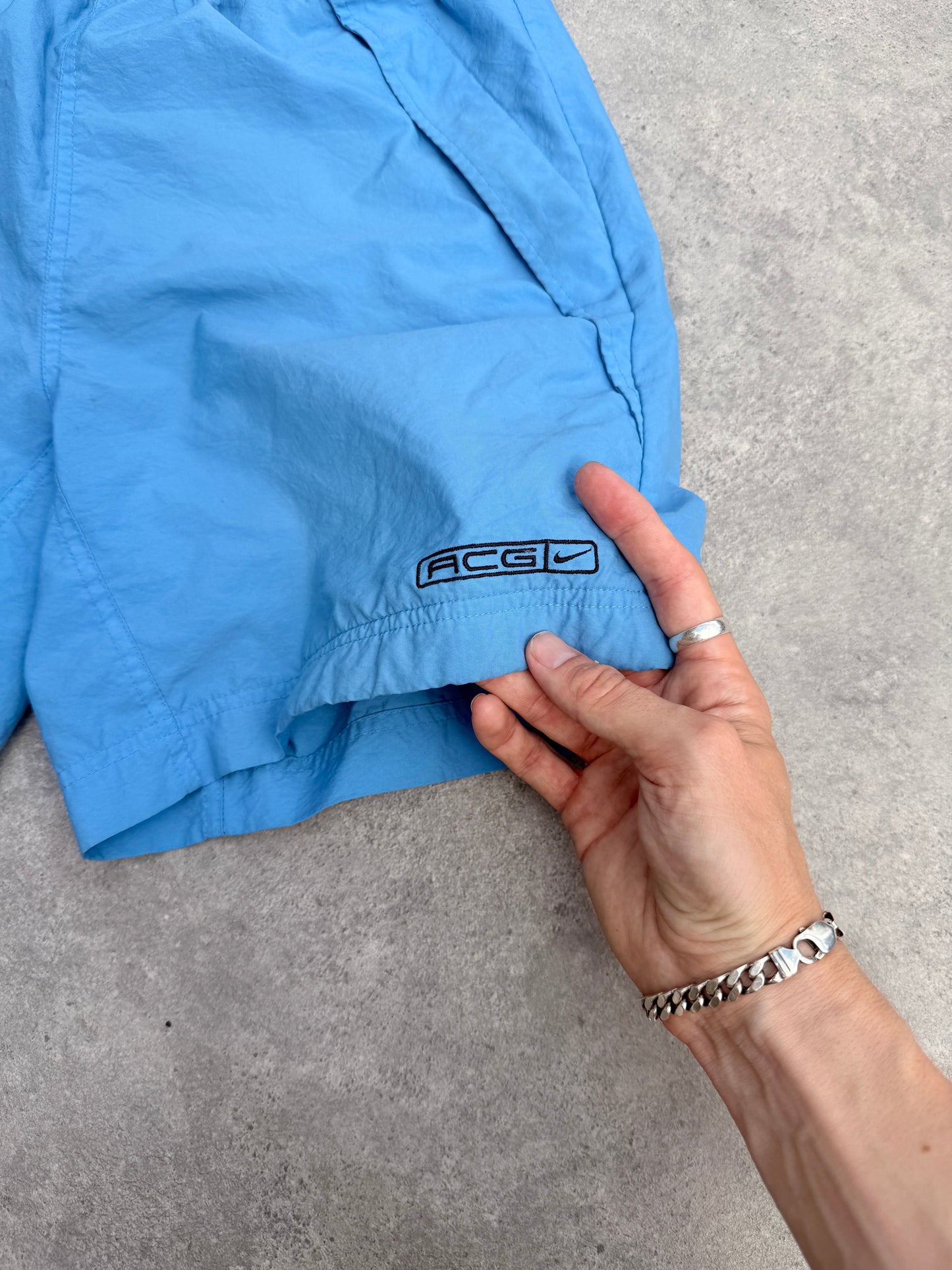 nike acg 1990s technical cargo shorts (m) | Default Title, Blue