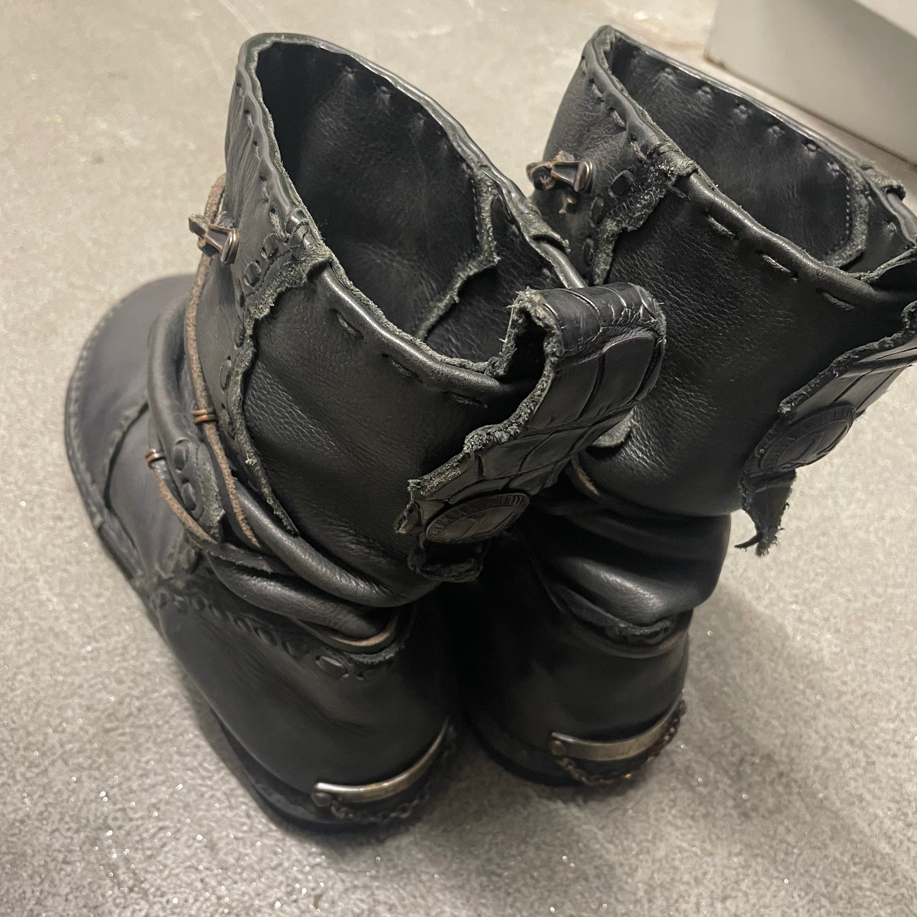 靴 00s 14th addiction leather sandals boots 14th Addiction „Elvis Punk“ Boots – Paroxa