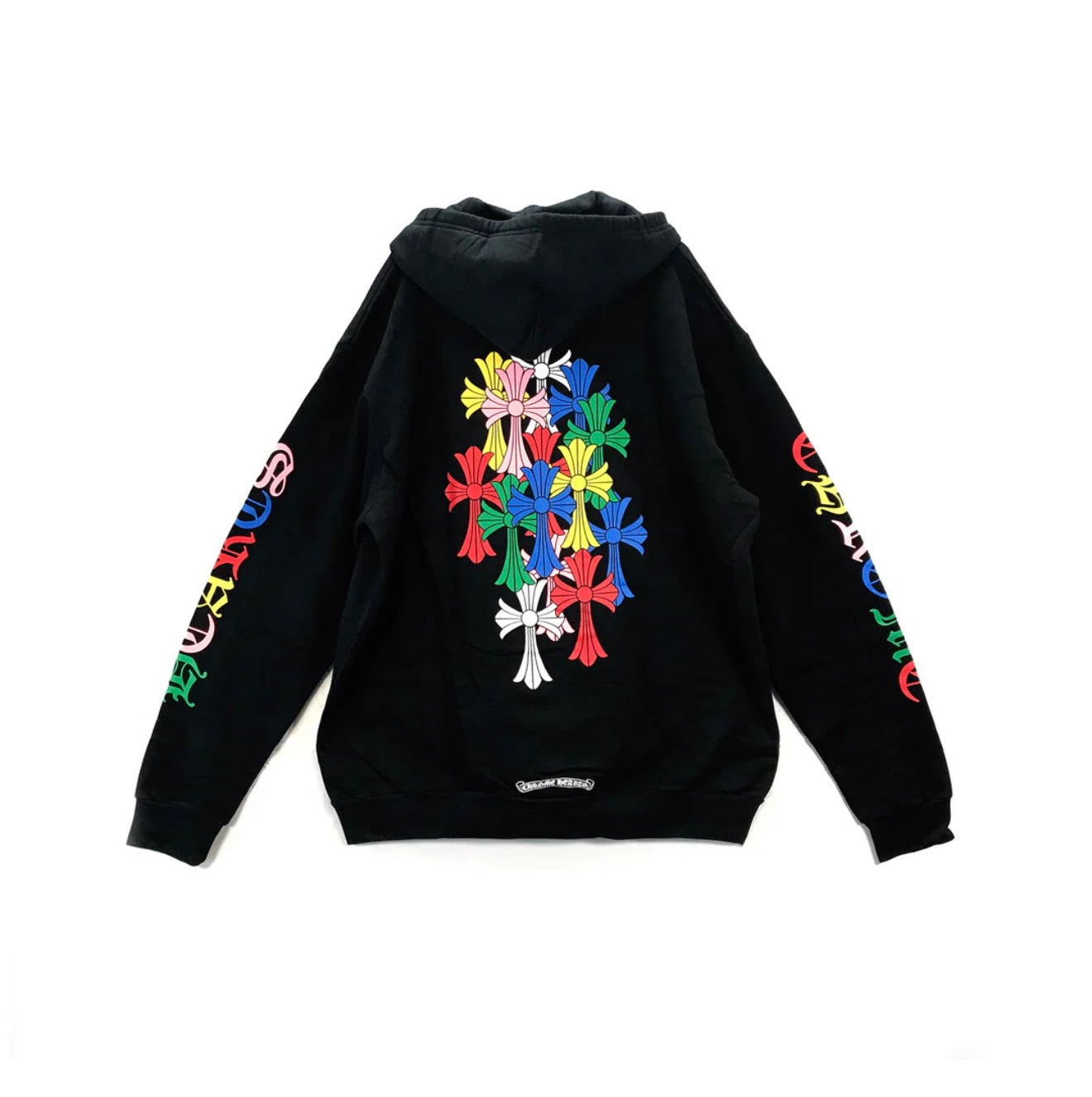 Chrome Hearts Multicolour Cemetery Scroll Logo Zip Up Hoodie | Medium, Black