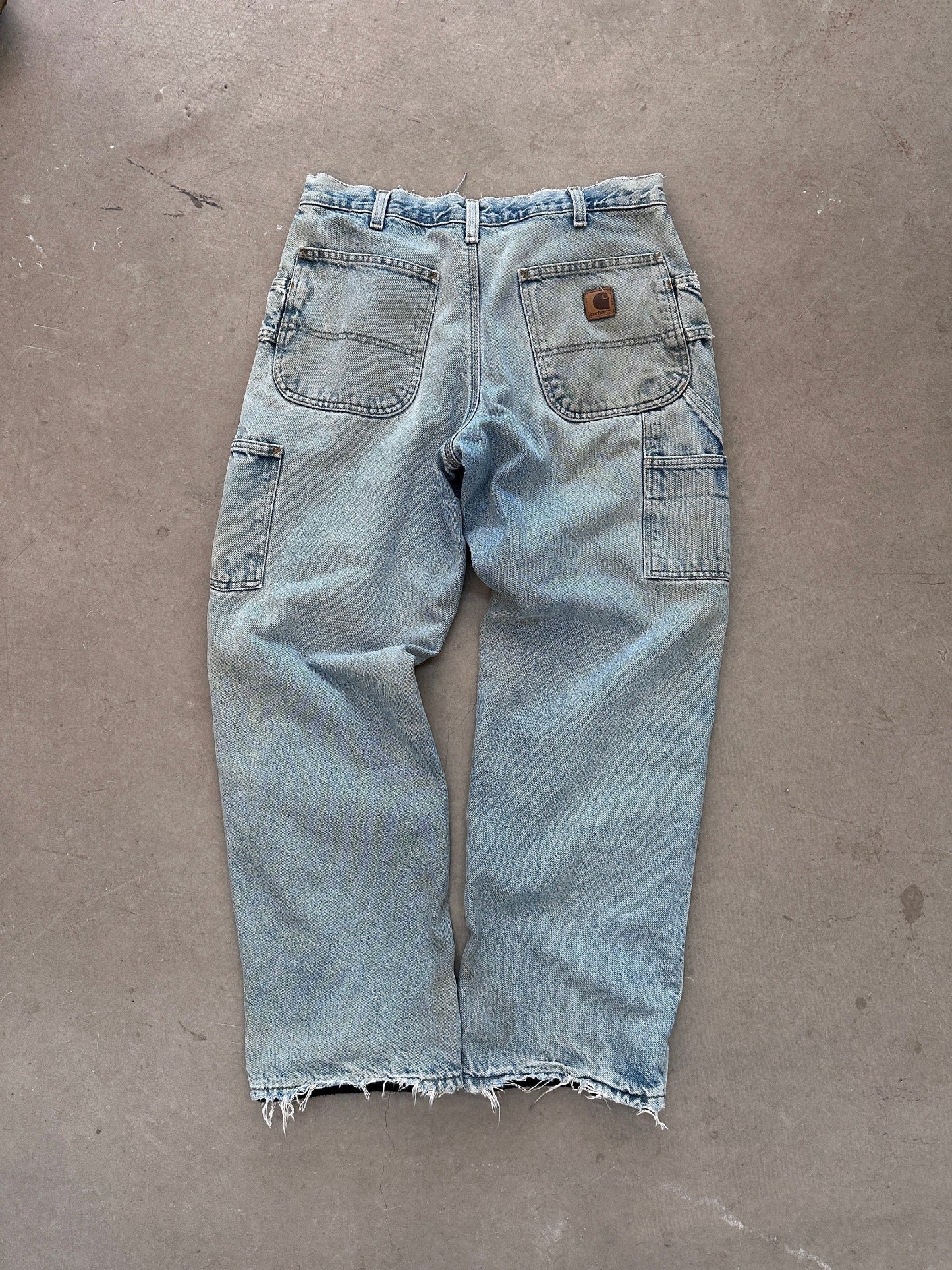 1990's Carhartt Lined Carpenter Jeans - 34 x 30 | 34", Red
