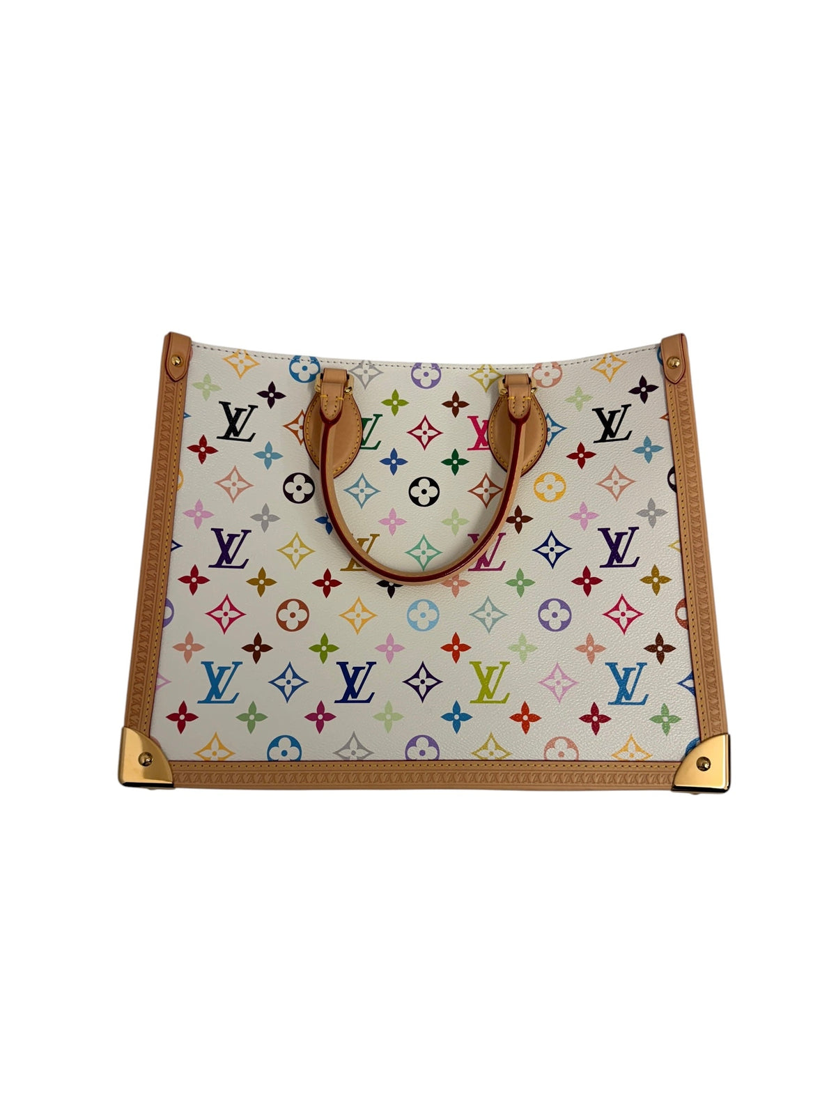 Louis Vuitton X Takashi Murakami OnTheGo Trunk MM Handbag White/ Multi Coloured | O/S, Multicoloured
