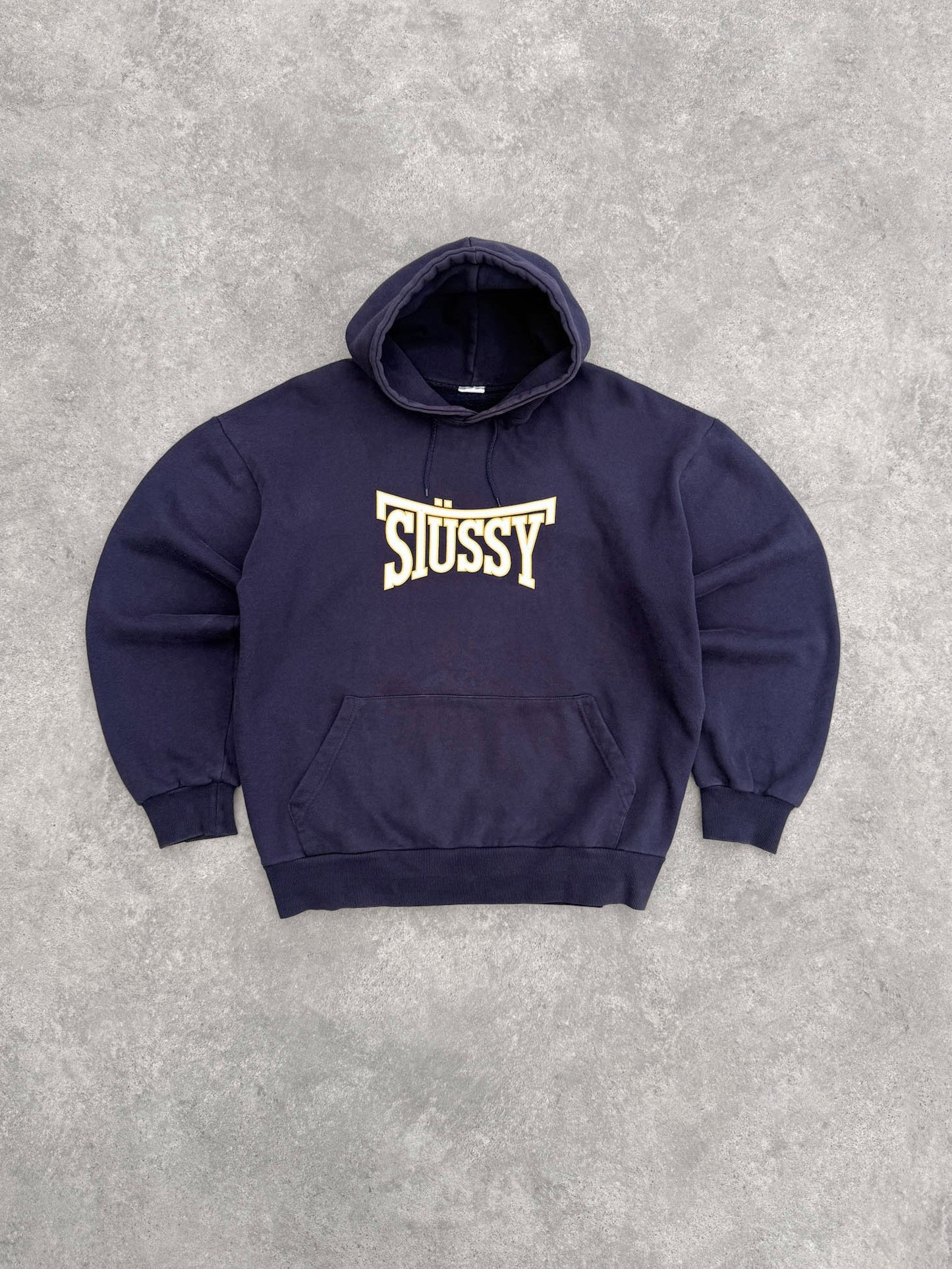 stussy 2000s heavyweight graphic hoodie (l) | Default Title, Navy