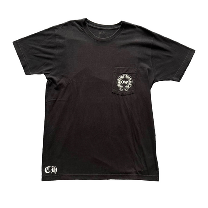 Chrome Hearts x Off White Scroll Logo Vintage Tee | Large, White