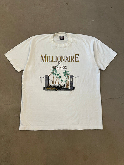 1990's Millionaire in Progress T-Shirt - XL | X-Large, Red