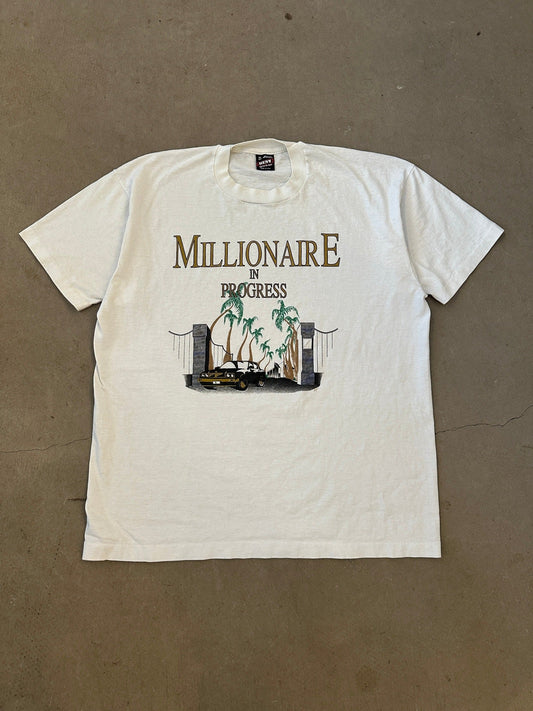 1990's Millionaire in Progress T-Shirt - XL | X-Large, Red