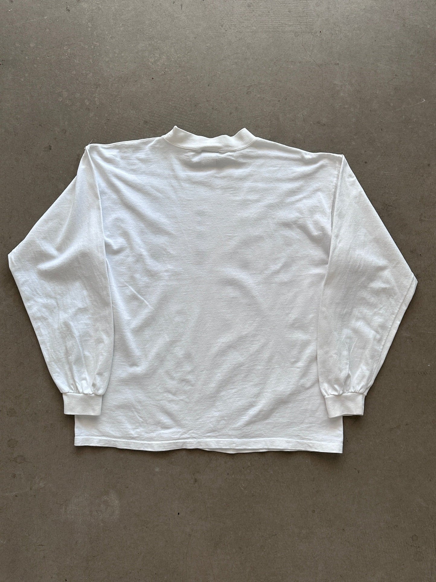 1990's ELLE Long Sleeve Mock Neck T-Shirt - L | Large, Red