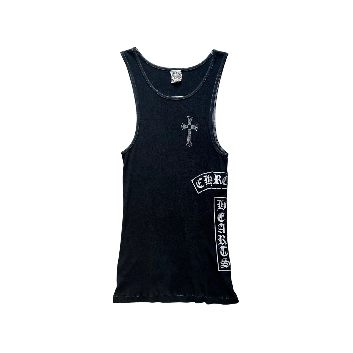 Chrome Hearts Vintage TBar Cross Logo Tank Top | Large, Tan