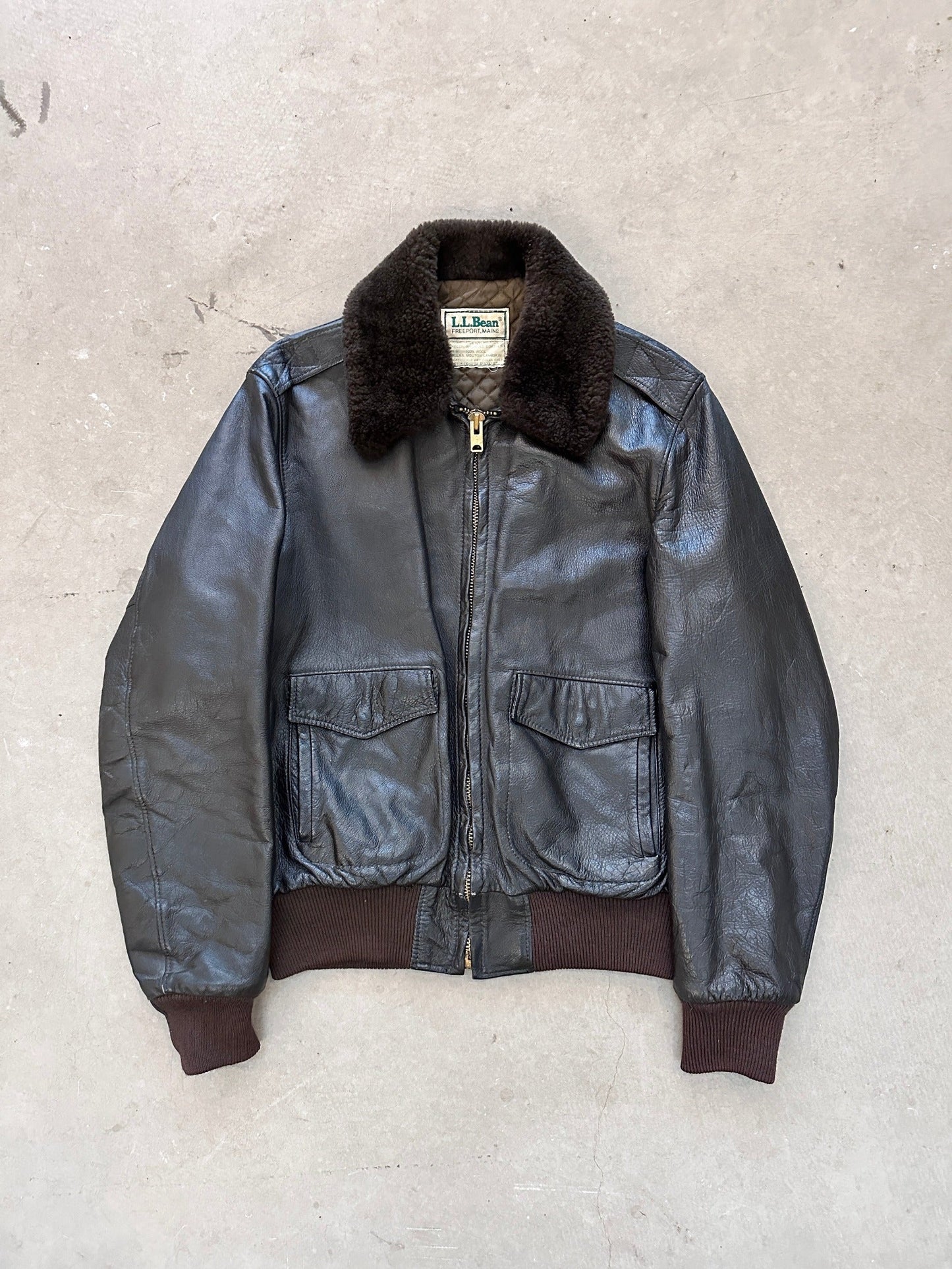 1980’s LL Bean Leather Flight Jacket - L | Large, Red